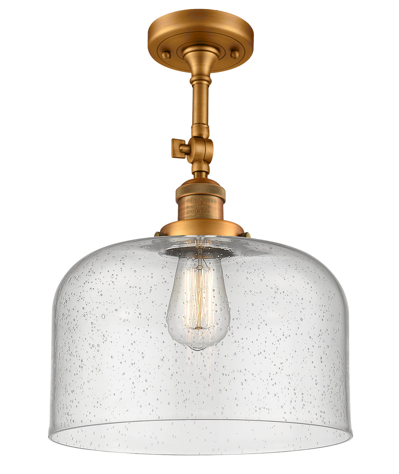 Innovations Lighting X-Large Bell 1 Light Semi-Flush Mount Part Of The Franklin Restoration Collection 201F-BB-G74-L