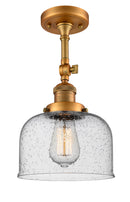 Innovations Lighting Large Bell 1 Light Semi-Flush Mount Part Of The Franklin Restoration Collection 201F-BB-G74-LED