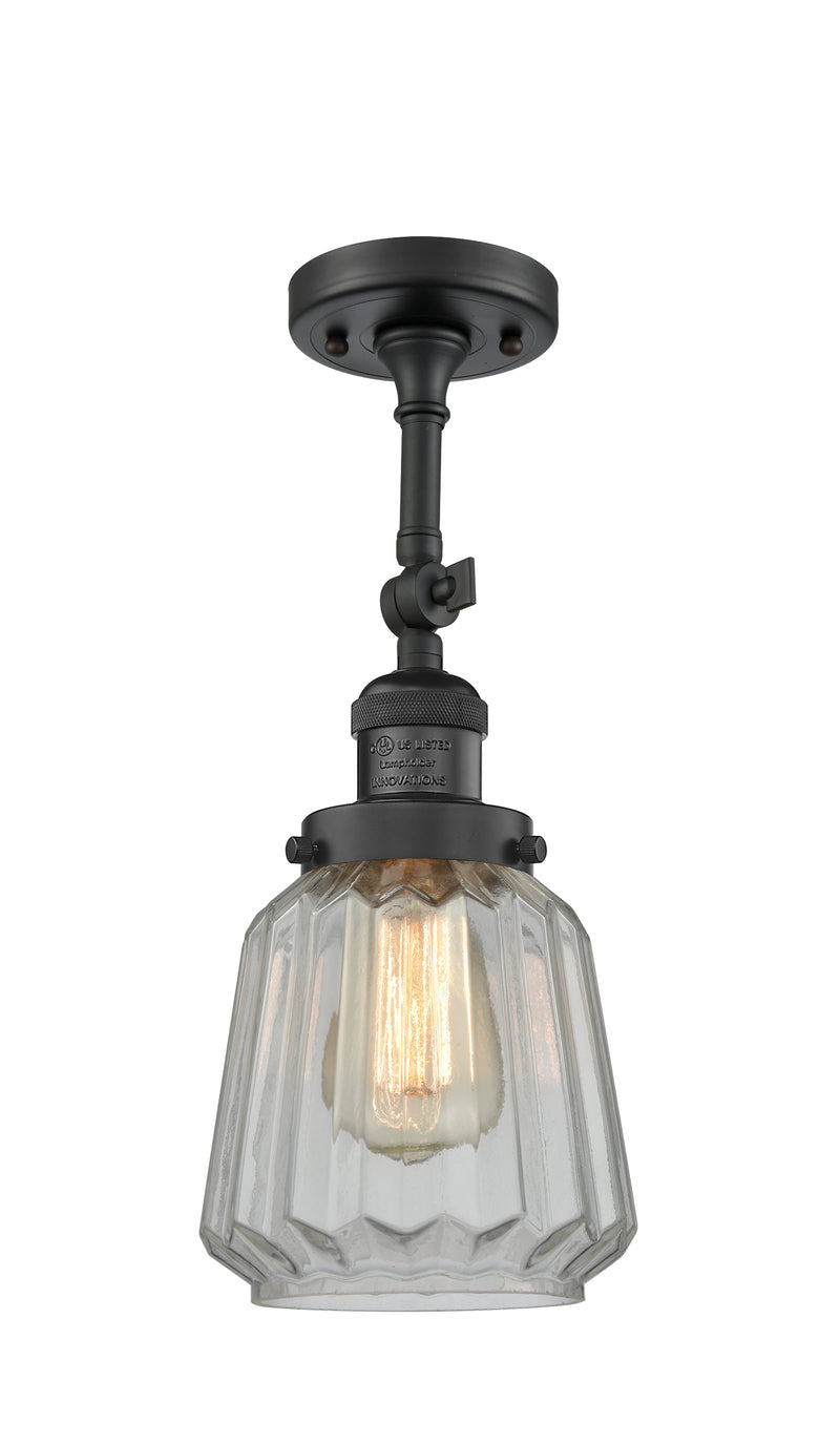 Innovations Lighting Chatham 1 Light Semi-Flush Mount Part Of The Franklin Restoration Collection 201F-BK-G142