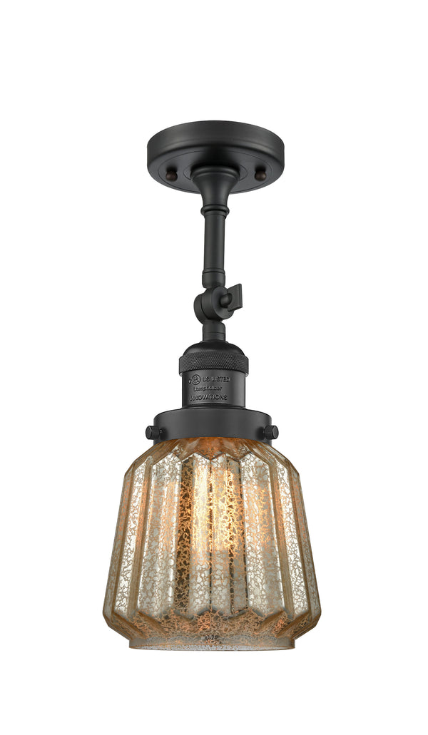 Innovations Lighting Chatham 1 Light Semi-Flush Mount Part Of The Franklin Restoration Collection 201F-BK-G146