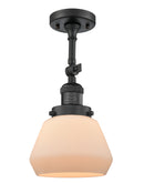 Innovations Lighting Fulton 1 Light Semi-Flush Mount Part Of The Franklin Restoration Collection 201F-BK-G171