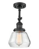 Innovations Lighting Fulton 1 Light Semi-Flush Mount Part Of The Franklin Restoration Collection 201F-BK-G172