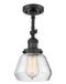 Innovations Lighting Fulton 1 Light Semi-Flush Mount Part Of The Franklin Restoration Collection 201F-BK-G172