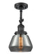 Innovations Lighting Fulton 1 Light Semi-Flush Mount Part Of The Franklin Restoration Collection 201F-BK-G173