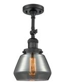 Innovations Lighting Fulton 1 Light Semi-Flush Mount Part Of The Franklin Restoration Collection 201F-BK-G173-LED