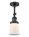 Innovations Lighting Small Canton 1 Light Semi-Flush Mount Part Of The Franklin Restoration Collection 201F-BK-G181S-LED