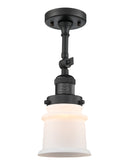 Innovations Lighting Small Canton 1 Light Semi-Flush Mount Part Of The Franklin Restoration Collection 201F-BK-G181S