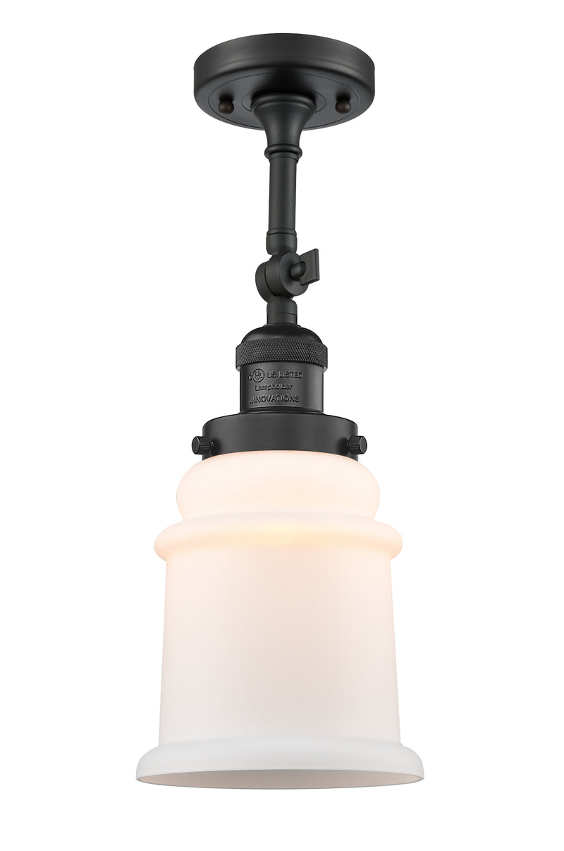 Innovations Lighting Canton 1 Light Semi-Flush Mount Part Of The Franklin Restoration Collection 201F-BK-G181-LED