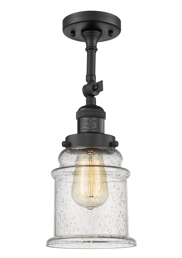 Innovations Lighting Canton 1 Light Semi-Flush Mount Part Of The Franklin Restoration Collection 201F-BK-G184