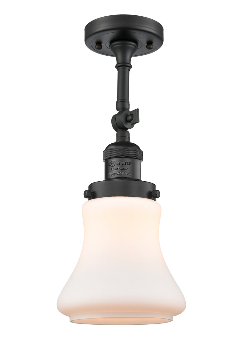 Innovations Lighting Bellmont 1 Light Semi-Flush Mount Part Of The Franklin Restoration Collection 201F-BK-G191-LED