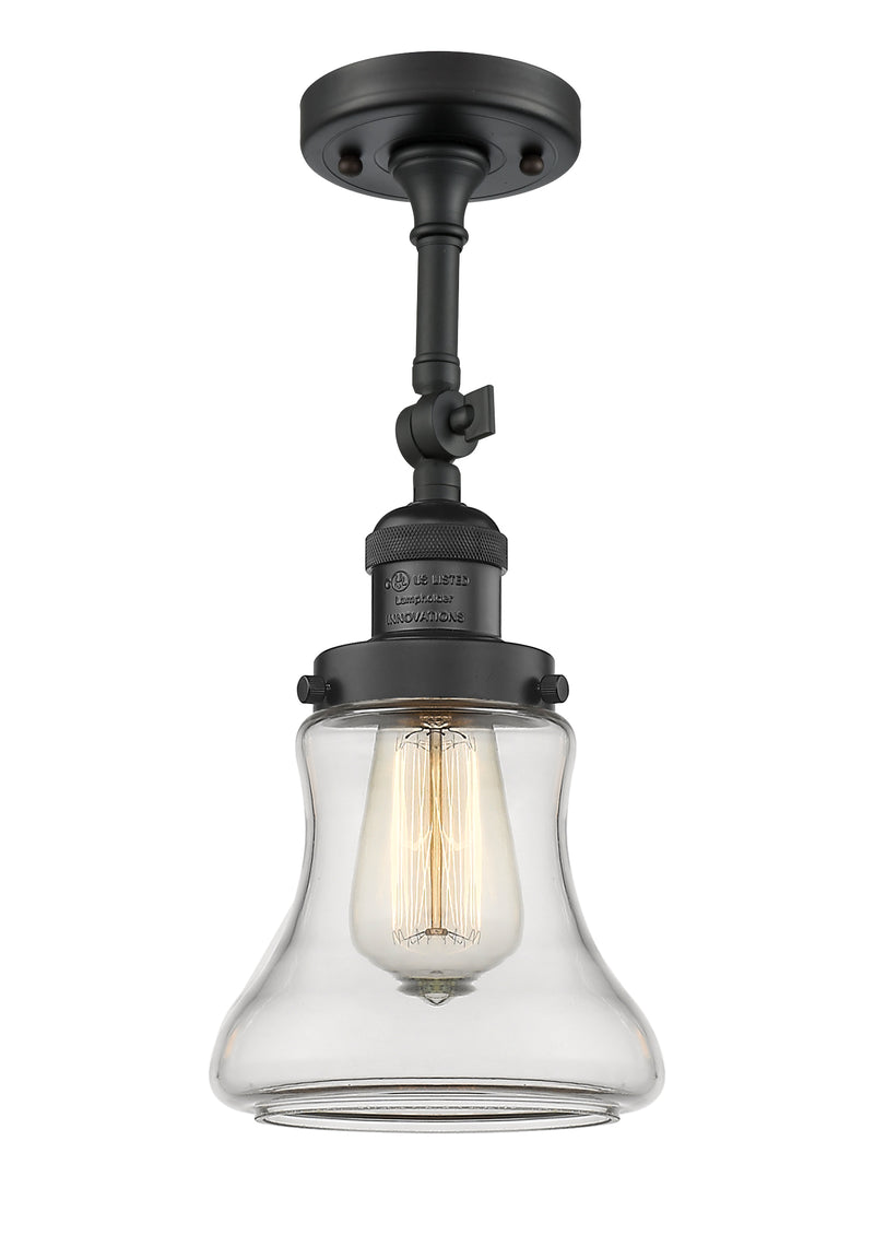 Innovations Lighting Bellmont 1 Light Semi-Flush Mount Part Of The Franklin Restoration Collection 201F-BK-G192