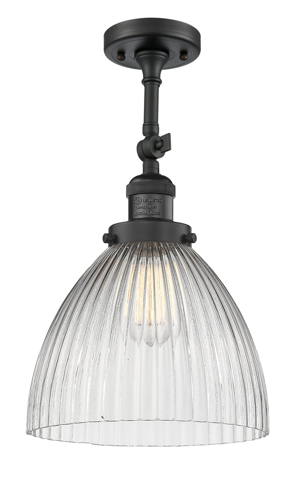 Innovations Lighting Seneca Falls 1 Light Semi-Flush Mount Part Of The Franklin Restoration Collection 201F-BK-G222