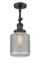 Innovations Lighting Stanton 1 Light Semi-Flush Mount Part Of The Franklin Restoration Collection 201F-BK-G262