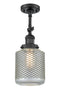 Innovations Lighting Stanton 1 Light Semi-Flush Mount Part Of The Franklin Restoration Collection 201F-BK-G262