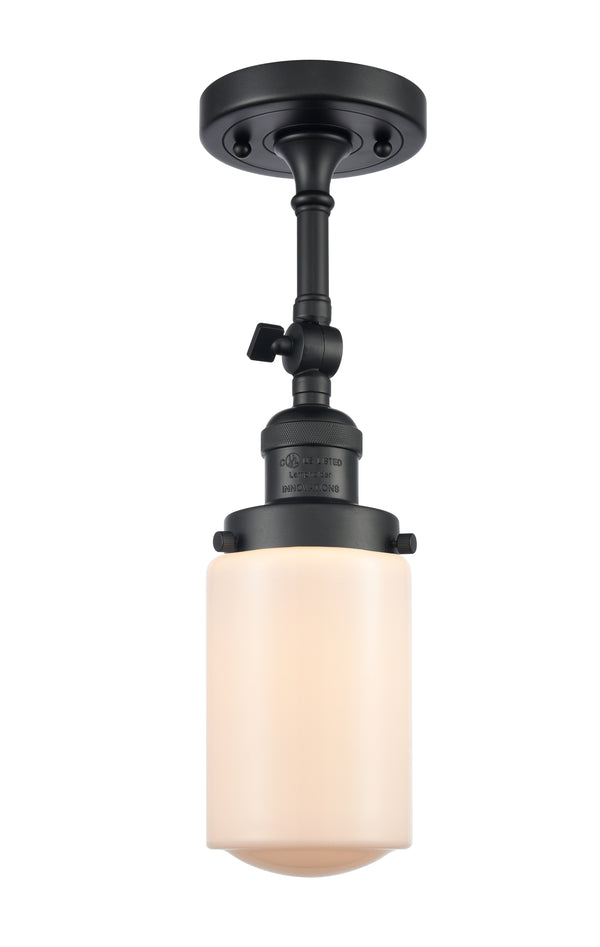 Innovations Lighting Dover 1 Light Semi-Flush Mount Part Of The Franklin Restoration Collection 201F-BK-G311