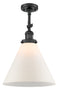 Innovations Lighting X-Large Cone 1 Light Semi-Flush Mount Part Of The Franklin Restoration Collection 201F-BK-G41-L