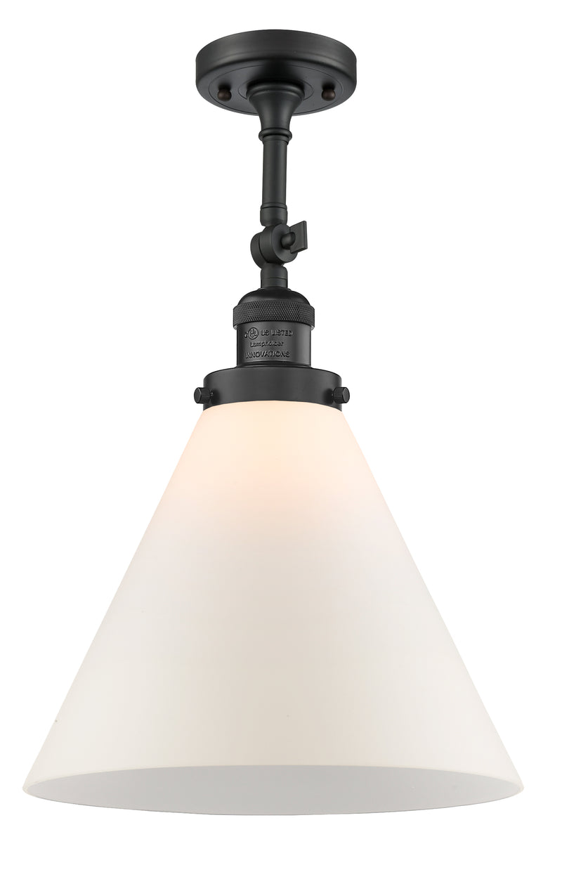 Innovations Lighting X-Large Cone 1 Light Semi-Flush Mount Part Of The Franklin Restoration Collection 201F-BK-G41-L