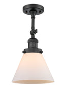 Innovations Lighting Large Cone 1 Light Semi-Flush Mount Part Of The Franklin Restoration Collection 201F-BK-G41-LED