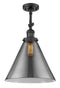 Innovations Lighting X-Large Cone 1 Light Semi-Flush Mount Part Of The Franklin Restoration Collection 201F-BK-G43-L-LED