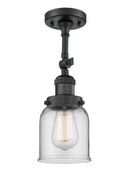 Innovations Lighting Small Bell 1 Light Semi-Flush Mount Part Of The Franklin Restoration Collection 201F-BK-G52