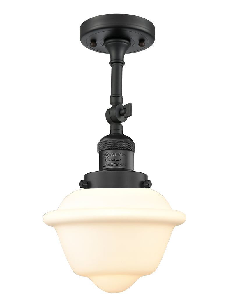 Innovations Lighting Small Oxford 1 Light Semi-Flush Mount Part Of The Franklin Restoration Collection 201F-BK-G531