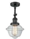 Innovations Lighting Small Oxford 1 Light Semi-Flush Mount Part Of The Franklin Restoration Collection 201F-BK-G532