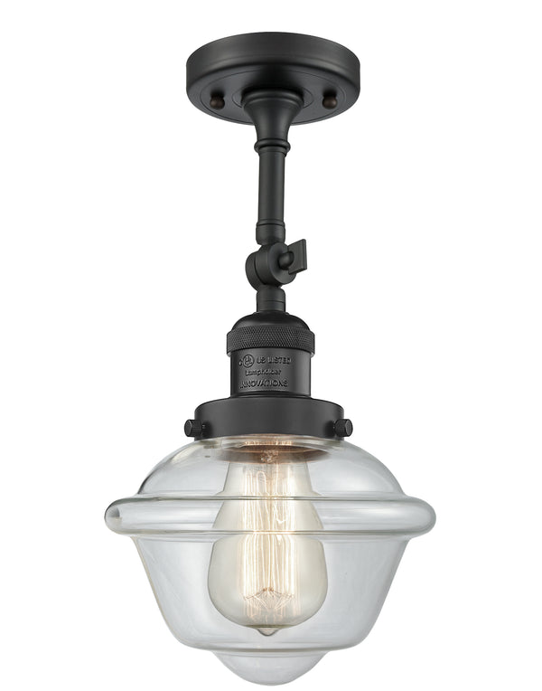 Innovations Lighting Small Oxford 1 Light Semi-Flush Mount Part Of The Franklin Restoration Collection 201F-BK-G532-LED