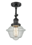 Innovations Lighting Small Oxford 1 Light Semi-Flush Mount Part Of The Franklin Restoration Collection 201F-BK-G534-LED