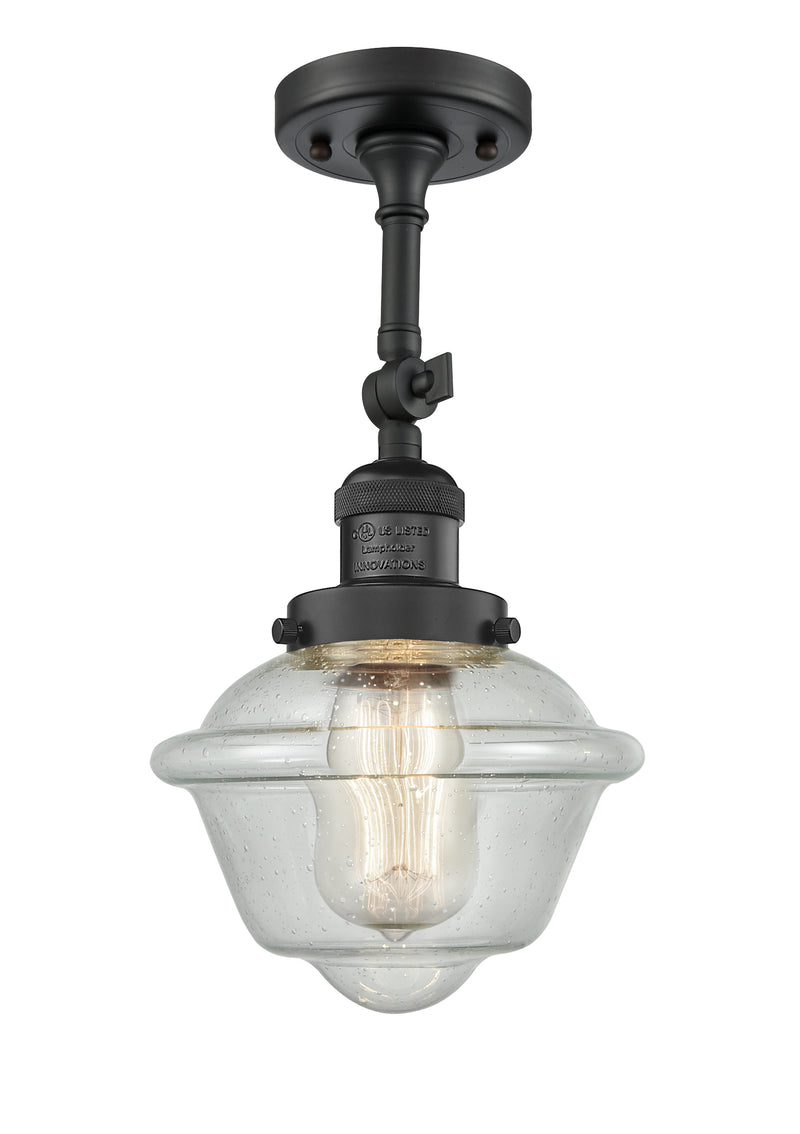 Innovations Lighting Small Oxford 1 Light Semi-Flush Mount Part Of The Franklin Restoration Collection 201F-BK-G534