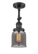 Innovations Lighting Small Bell 1 Light Semi-Flush Mount Part Of The Franklin Restoration Collection 201F-BK-G53