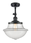 Innovations Lighting Oxford 1 Light 11.75" Semi-Flush Mount 201F-BK-G542