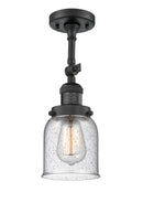 Innovations Lighting Small Bell 1 Light Semi-Flush Mount Part Of The Franklin Restoration Collection 201F-BK-G54-LED