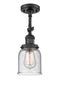 Innovations Lighting Small Bell 1 Light Semi-Flush Mount Part Of The Franklin Restoration Collection 201F-BK-G54-LED