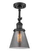 Innovations Lighting Small Cone 1 Light Semi-Flush Mount Part Of The Franklin Restoration Collection 201F-BK-G63