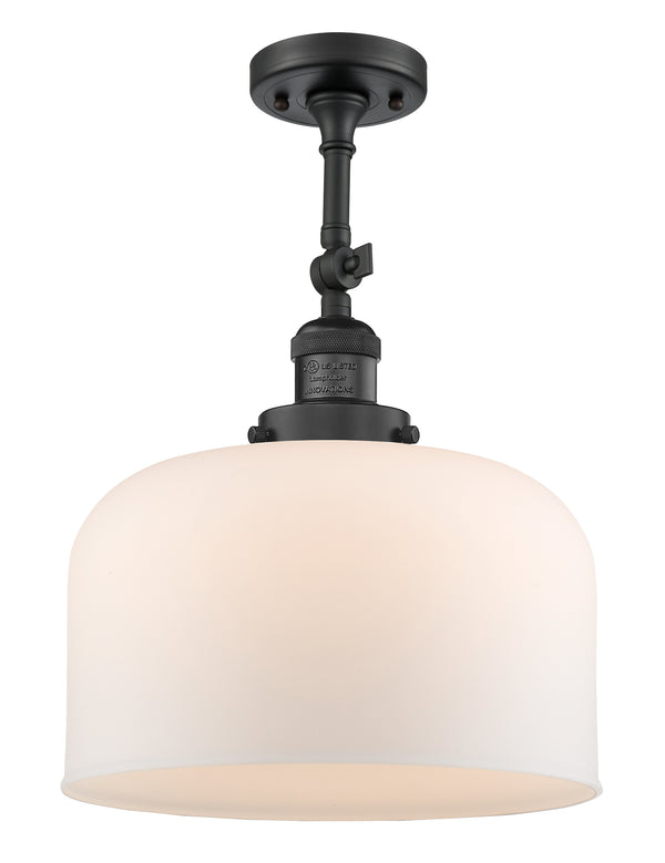 Innovations Lighting X-Large Bell 1 Light Semi-Flush Mount Part Of The Franklin Restoration Collection 201F-BK-G71-L-LED