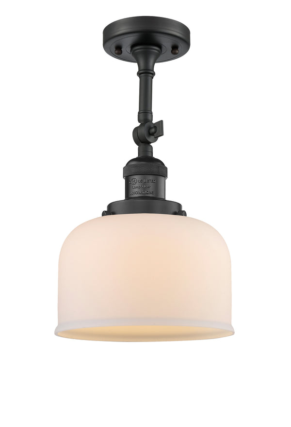 Innovations Lighting Large Bell 1 Light Semi-Flush Mount Part Of The Franklin Restoration Collection 201F-BK-G71-LED