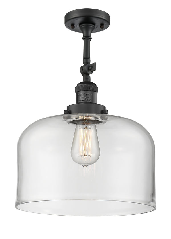 Innovations Lighting X-Large Bell 1 Light Semi-Flush Mount Part Of The Franklin Restoration Collection 201F-BK-G72-L-LED