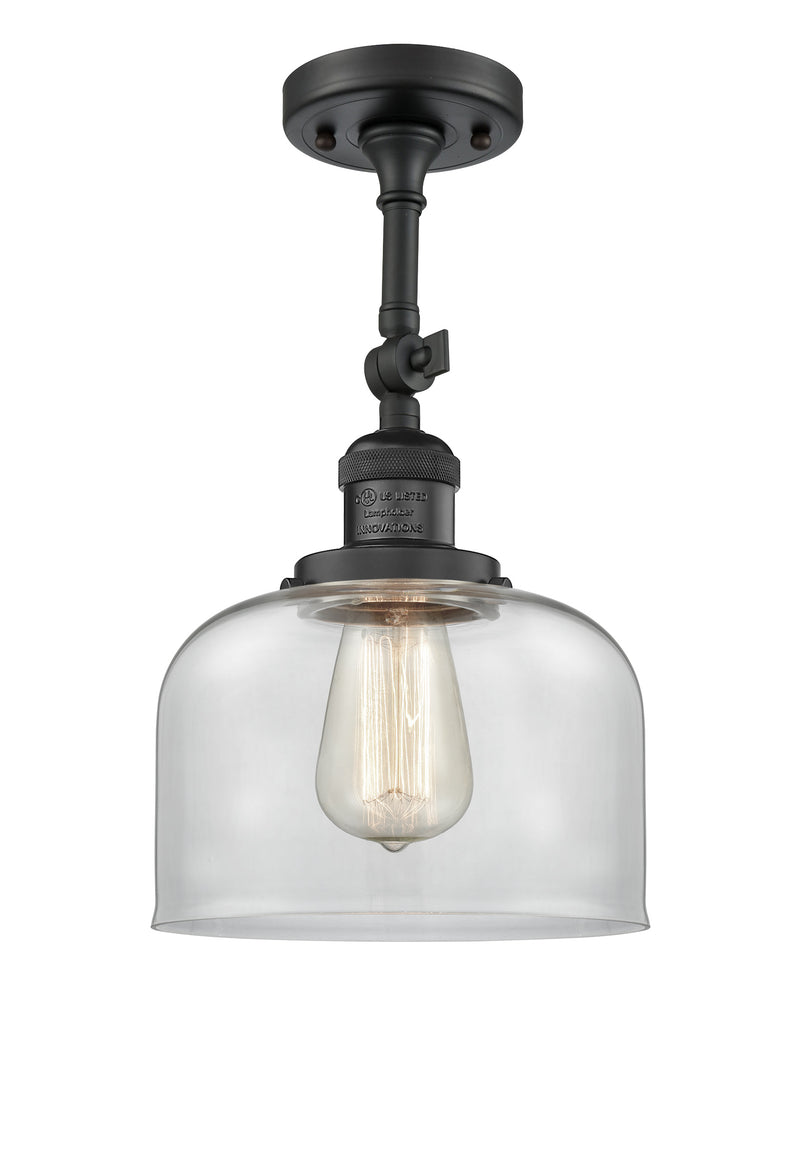 Innovations Lighting Large Bell 1 Light Semi-Flush Mount Part Of The Franklin Restoration Collection 201F-BK-G72