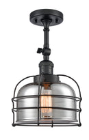 Innovations Lighting Large Bell Cage 1 Light Semi-Flush Mount Part Of The Franklin Restoration Collection 201F-BK-G73-CE