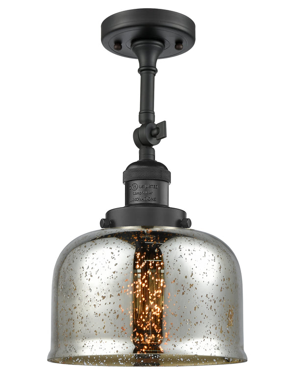 Innovations Lighting Large Bell 1 Light Semi-Flush Mount Part Of The Franklin Restoration Collection 201F-BK-G78