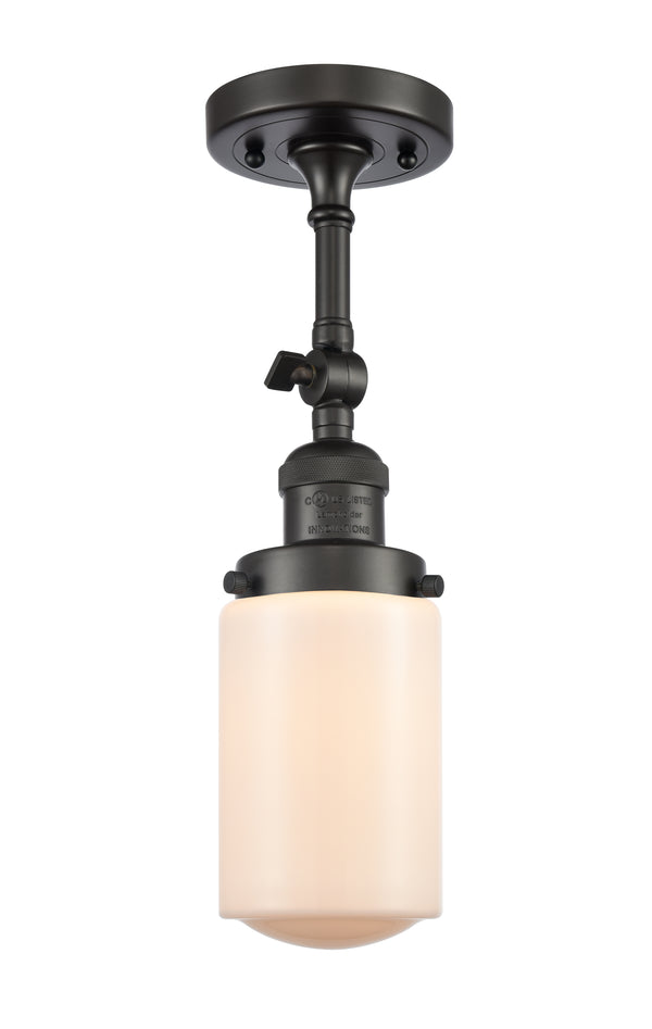 Innovations Lighting Dover 1 Light Semi-Flush Mount Part Of The Franklin Restoration Collection 201F-OB-G311