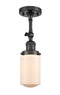 Innovations Lighting Dover 1 Light Semi-Flush Mount Part Of The Franklin Restoration Collection 201F-OB-G311-LED