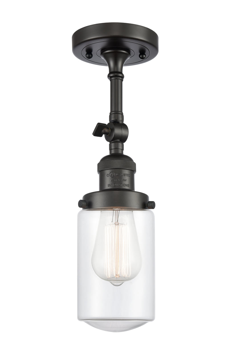 Innovations Lighting Dover 1 Light Semi-Flush Mount Part Of The Franklin Restoration Collection 201F-OB-G312
