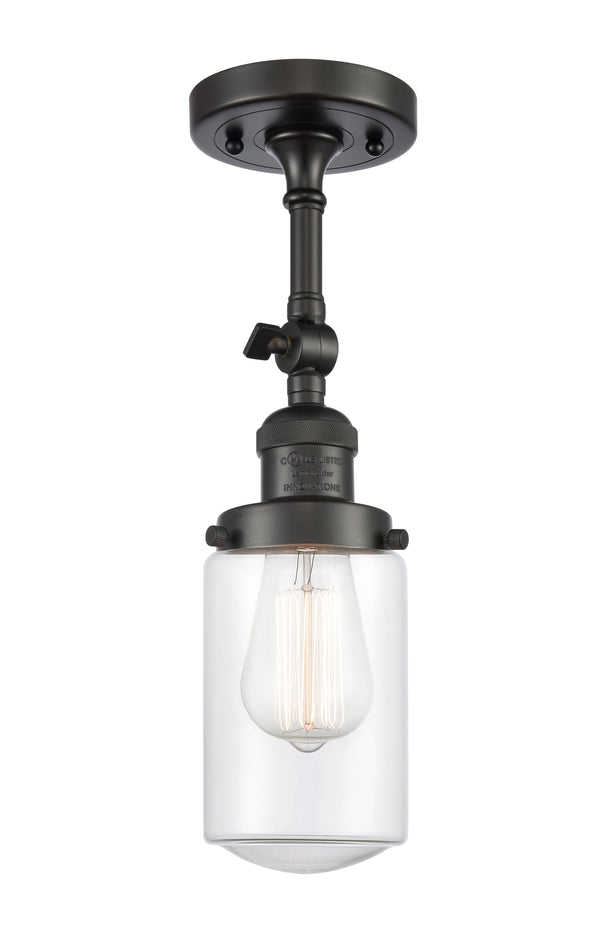 Innovations Lighting Dover 1 Light Semi-Flush Mount Part Of The Franklin Restoration Collection 201F-OB-G312-LED