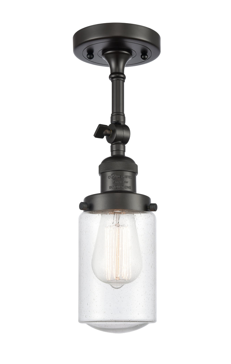 Innovations Lighting Dover 1 Light Semi-Flush Mount Part Of The Franklin Restoration Collection 201F-OB-G314-LED