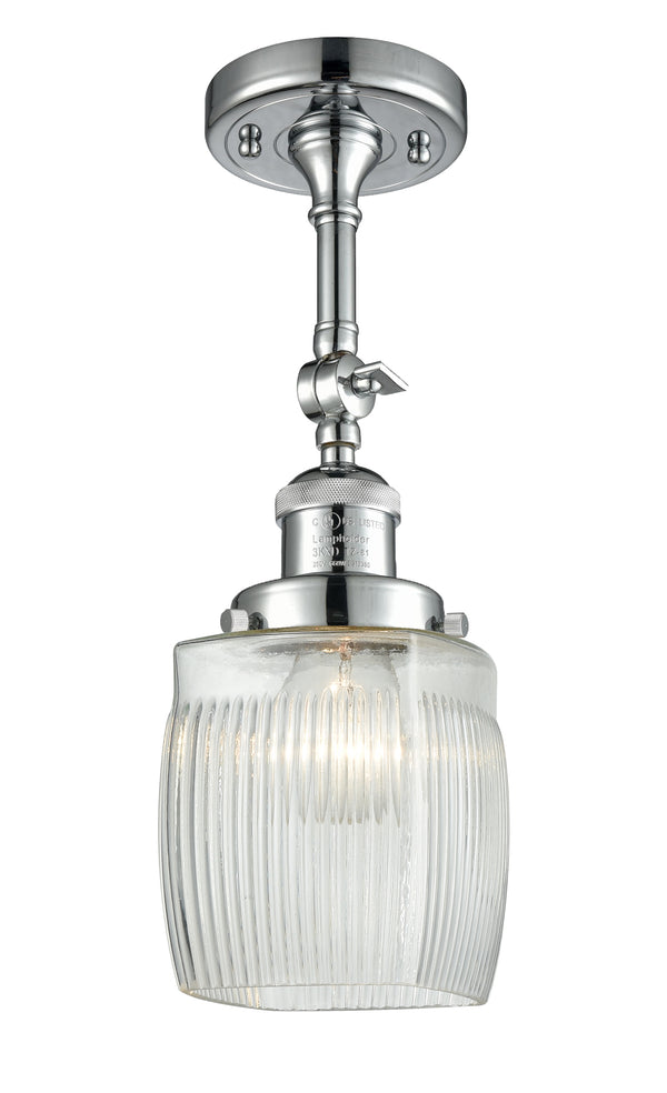 Innovations Lighting Colton 1 Light Semi-Flush Mount Part Of The Franklin Restoration Collection 201F-PC-G302-LED