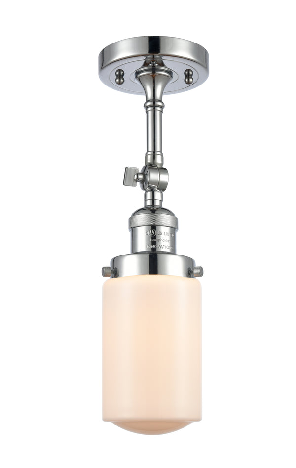 Innovations Lighting Dover 1 Light Semi-Flush Mount Part Of The Franklin Restoration Collection 201F-PC-G311-LED