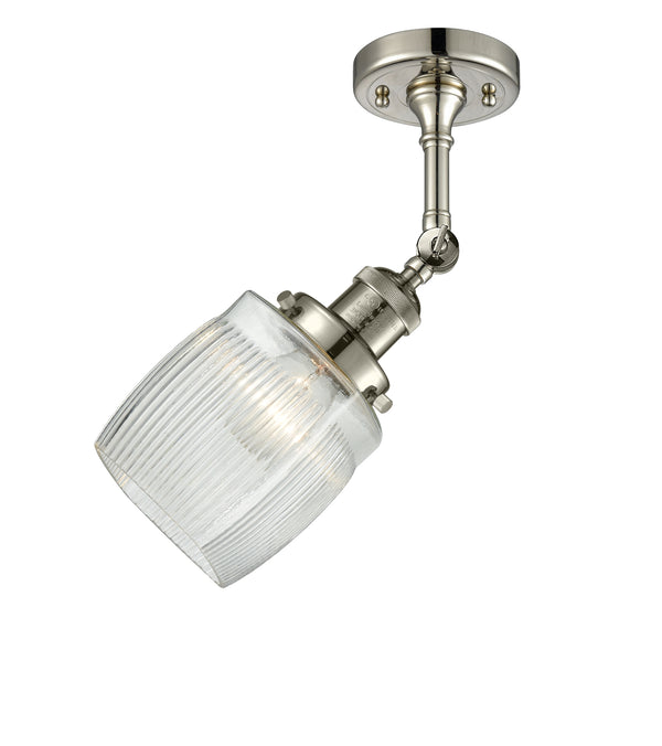 Innovations Lighting Colton 1 Light Semi-Flush Mount Part Of The Franklin Restoration Collection 201F-PN-G302-LED