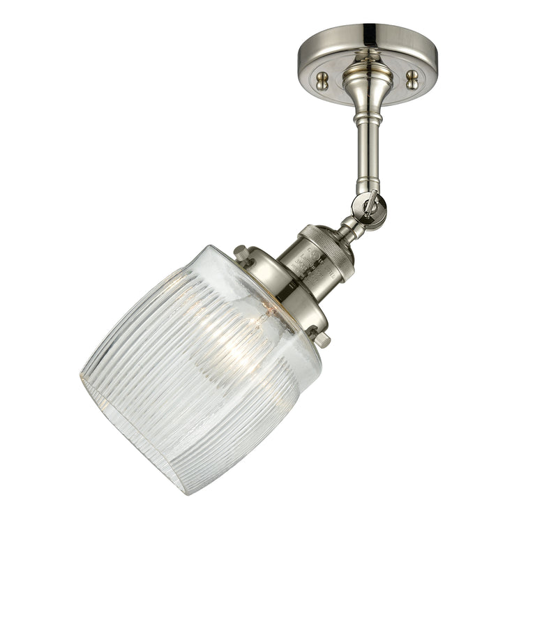 Innovations Lighting Colton 1 Light Semi-Flush Mount Part Of The Franklin Restoration Collection 201F-PN-G302-LED