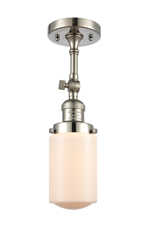 Innovations Lighting Dover 1 Light Semi-Flush Mount Part Of The Franklin Restoration Collection 201F-PN-G311-LED